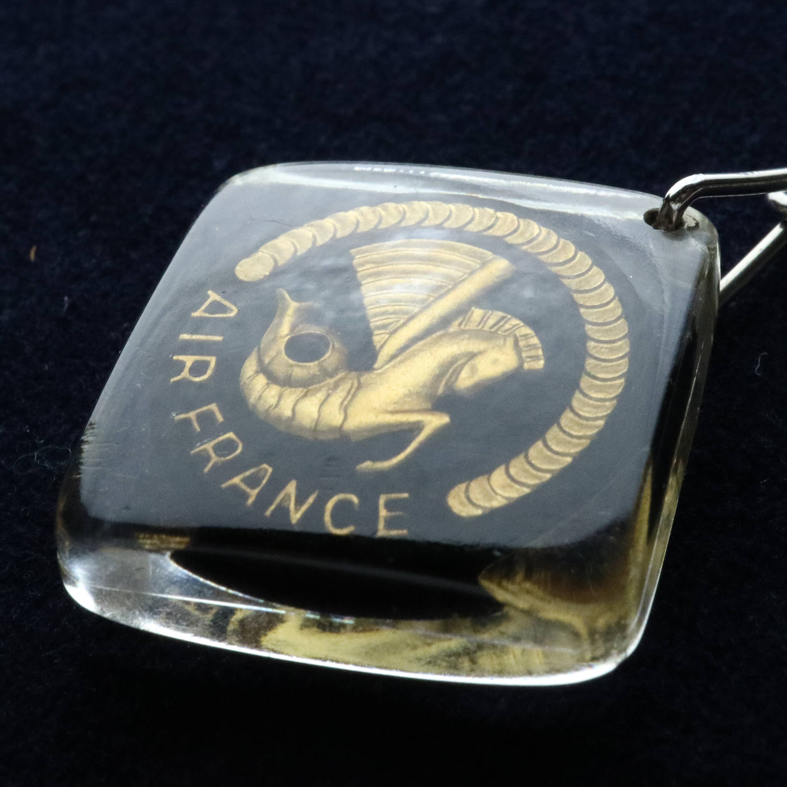 Air France エールフランス 海馬ロゴ ブルボンキーホルダー | corne/コルネ