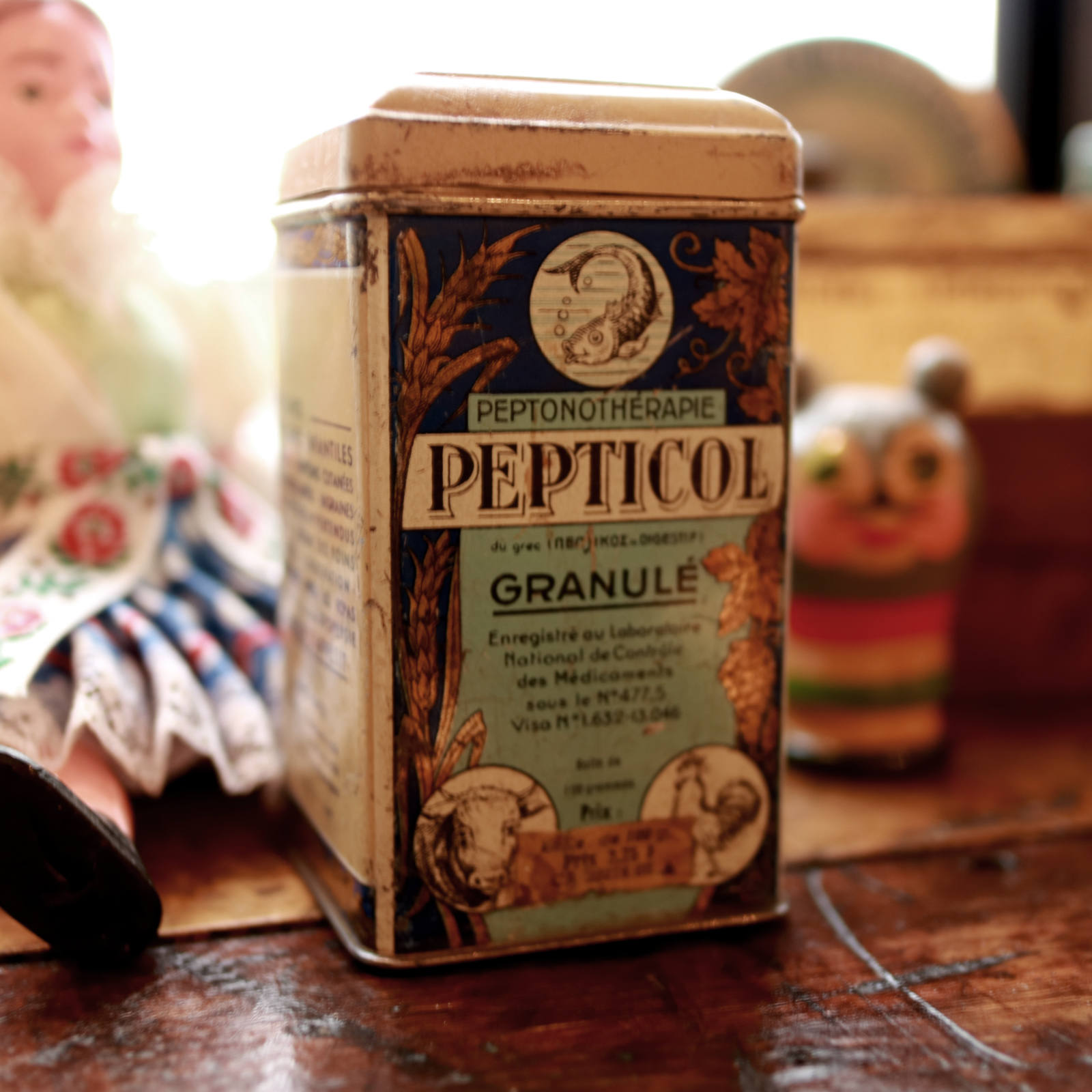 PEPTICOL ヴィンテージティンカン 薬 フランス