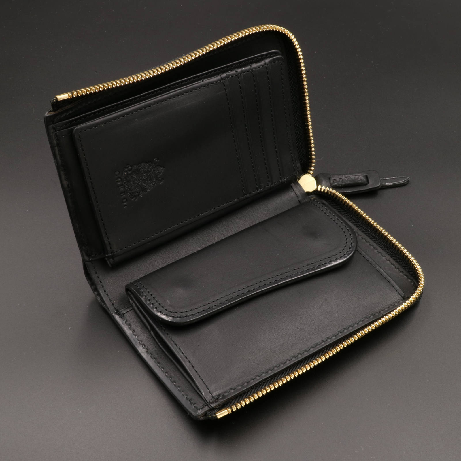 CORBO コルボ　SLATE - L字ファスナー 折財布 コルボ】SLATEシリーズ L字ファスナー財布コンパクト CORBO