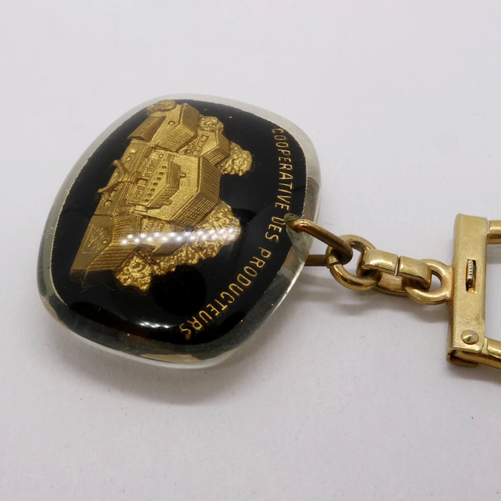 ブルボンキーホルダー 【SADECO】 リス 金色 切手 フレンチパブ 60年代 フレンチキーホルダー ブルボン SADECO 黄金のリス 雄鶏