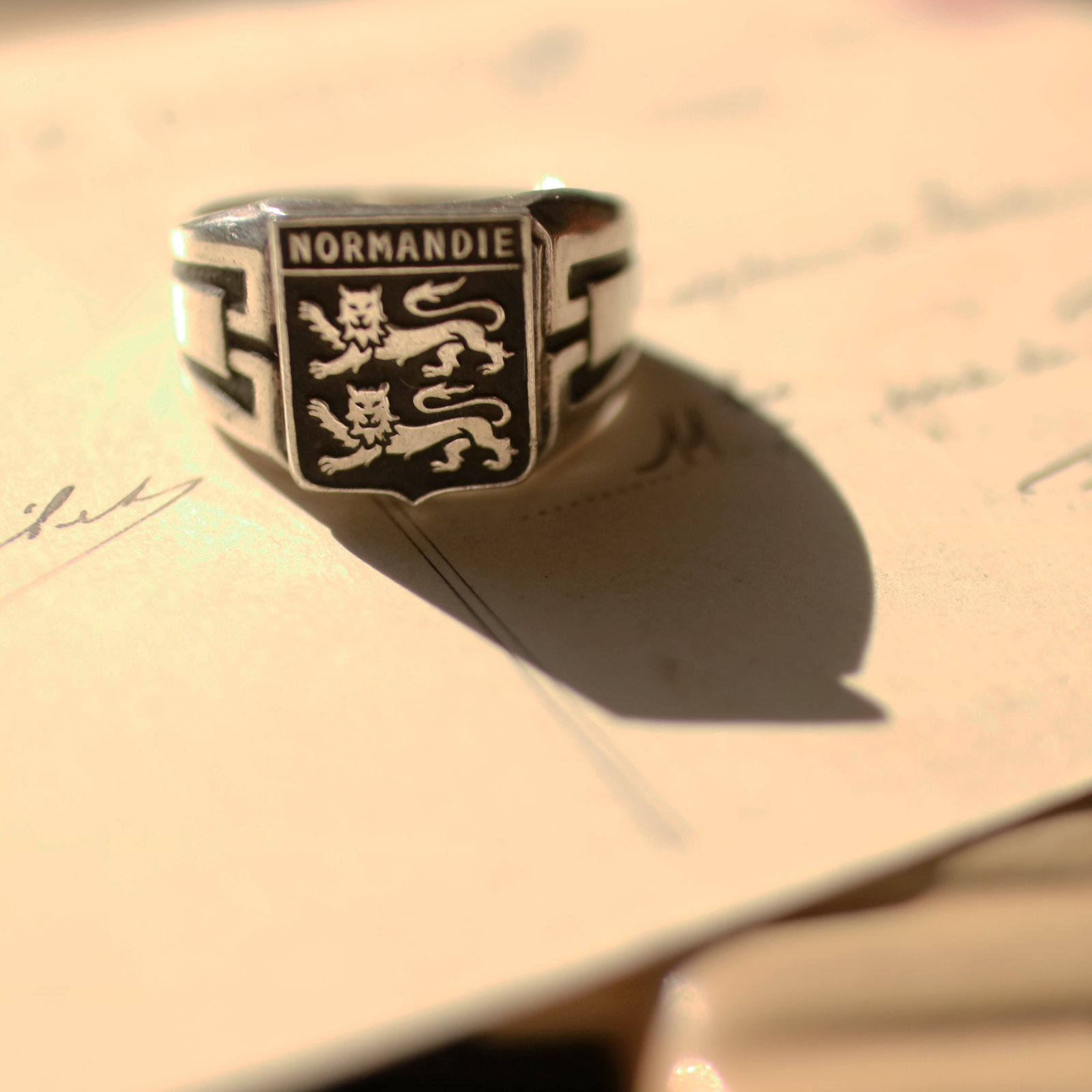 1900sアンティークシルバーノルマンディー旗」リング フランス | corne