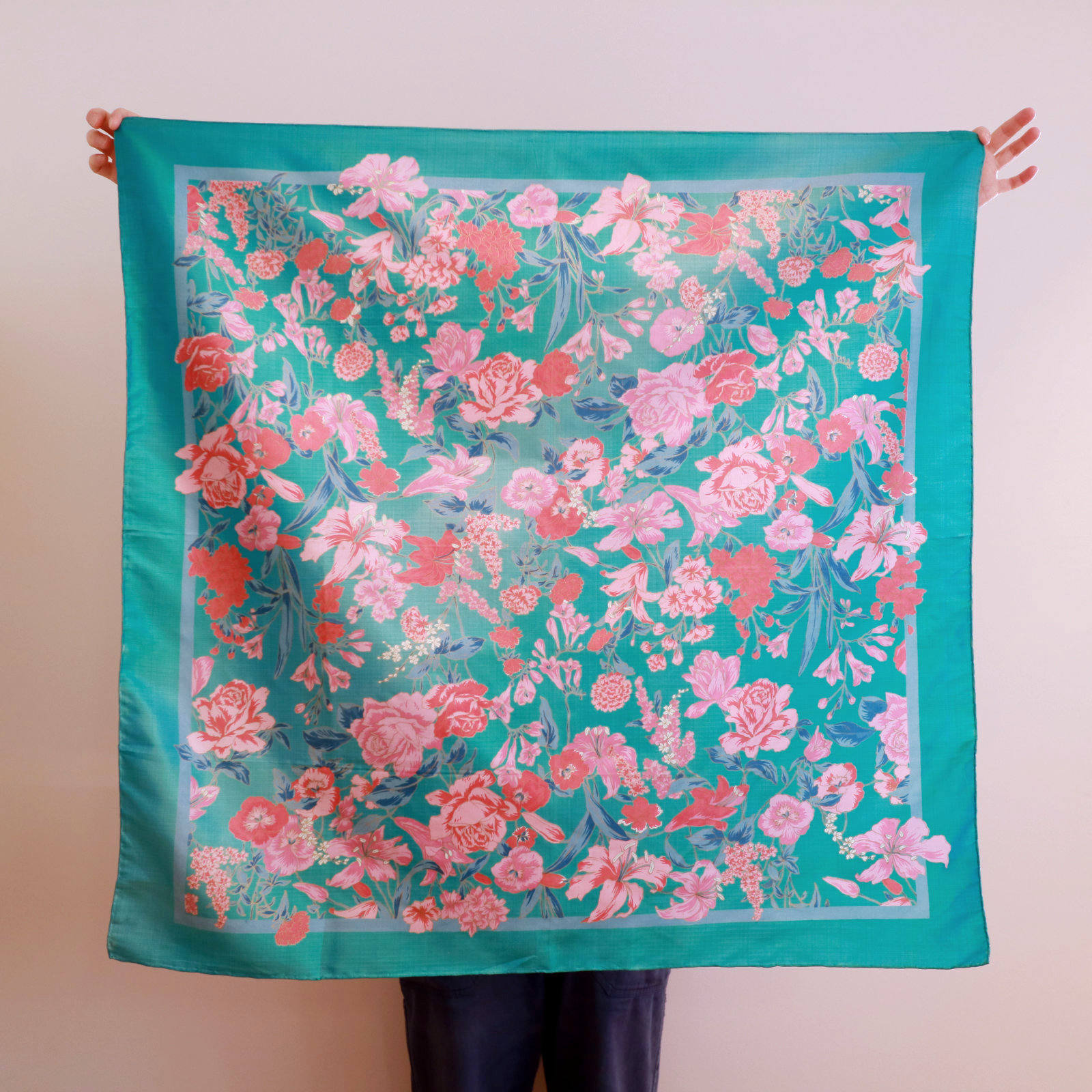 ヴィンテージ  スカーフ Tootal Scarf Vintage ユニセックス レーヨン スカーフ スチール